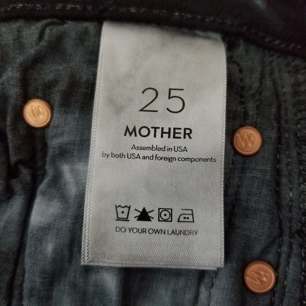 NWT Mother The Super Swooner Winding Path Tie Dye Jeans Sz 25 - Picture 7 of 9
